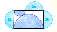 Five Semi-Circles Around a Rectangle