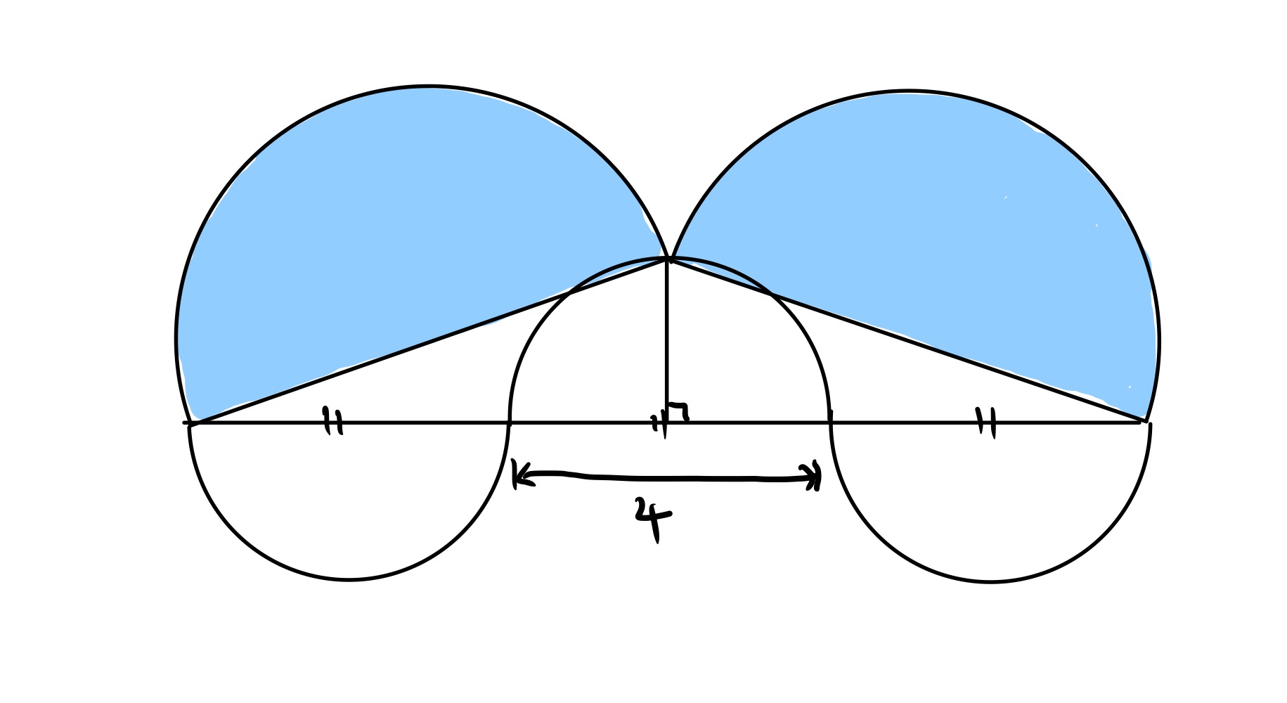Five semi-circles special configuration II