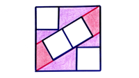 Four Congruent Squares Inside a Larger Square
