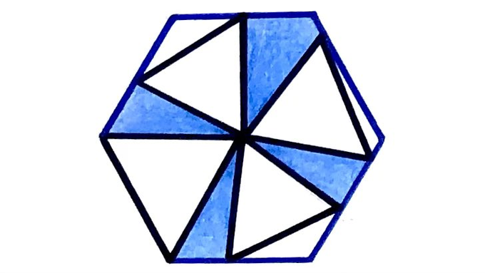 Four Equilateral Triangles Inside a Hexagon