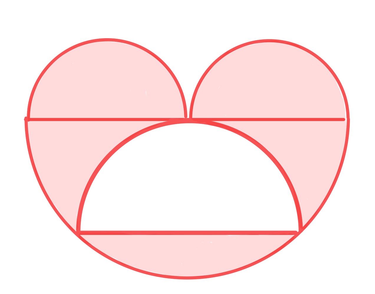 Four parallel semi-circles special A