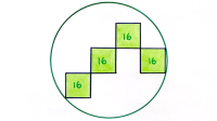 Four Squares in a Circle
