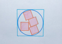 Four Stacked Squares in a Circle in a Square