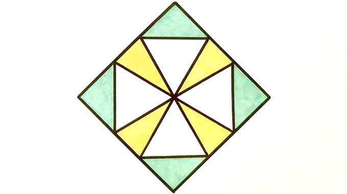 Four Triangles in a Square