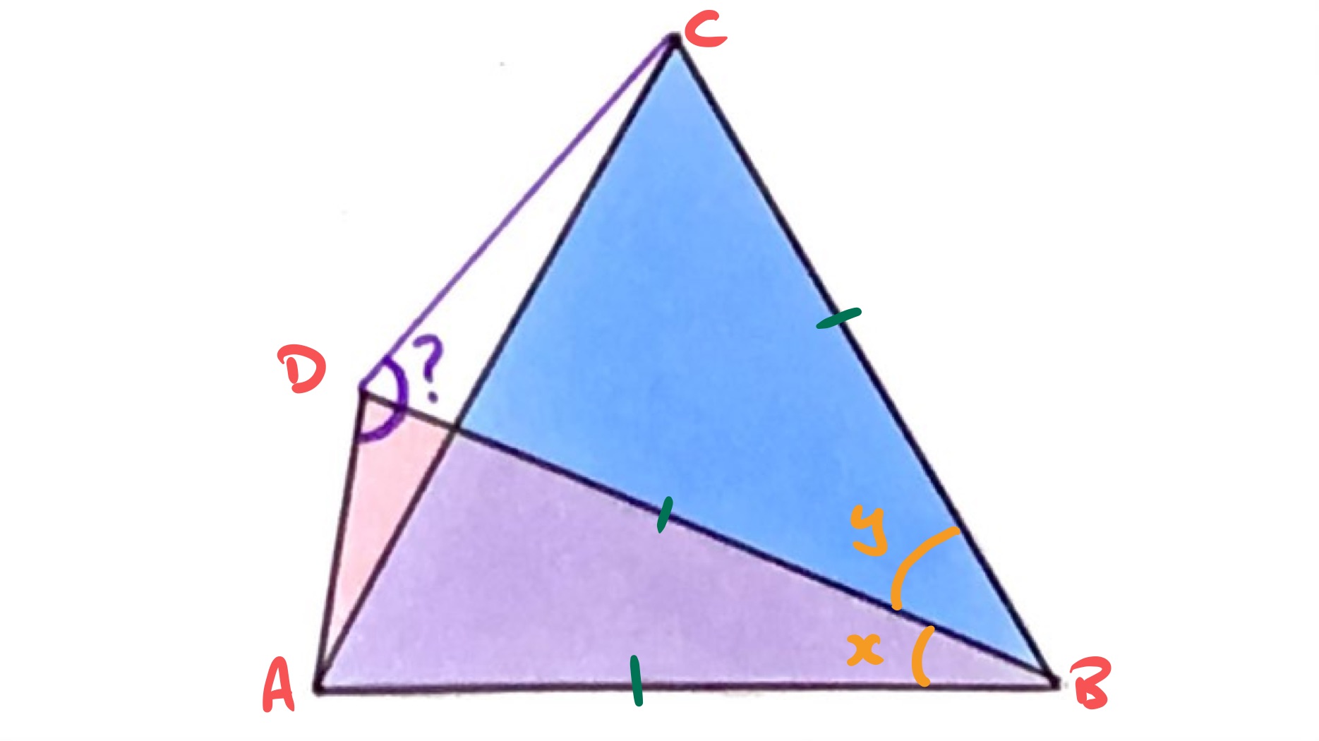 Isosceles and Equilateral Triangles Labelled
