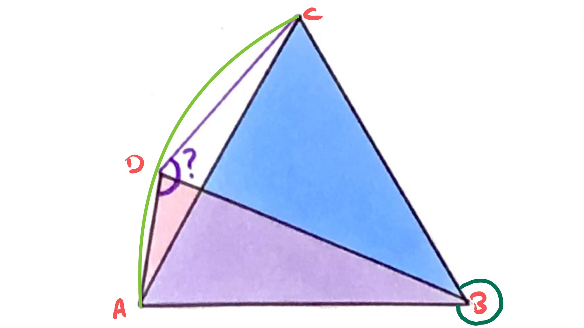 Isosceles and Equilateral Triangle with Circle