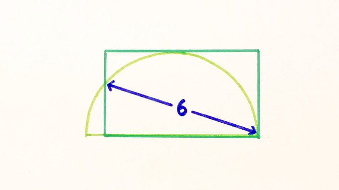 Overlapping Rectangle and Semi-Circle