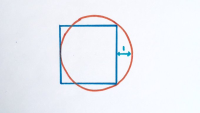 Overlapping Square and Circle