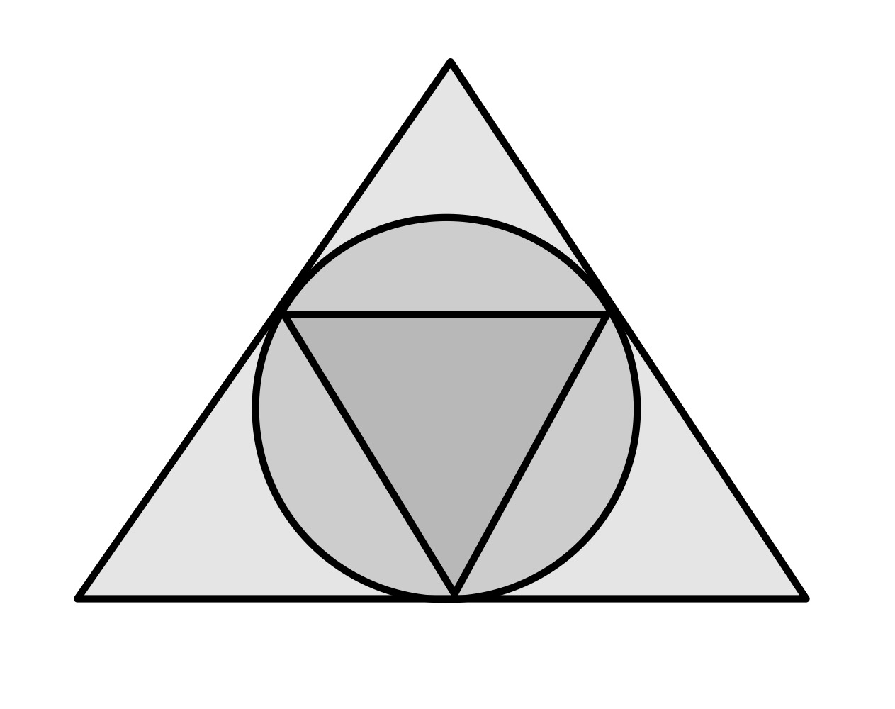 Quartered equilateral triangle