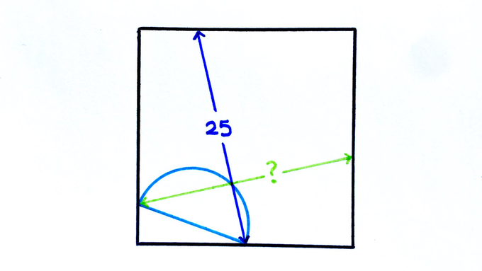 Semi-circle in a square ii