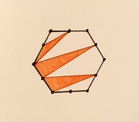 Shaded Spikes in a Hexagon