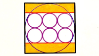 Six Circles Inside a Circle Inside a Square
