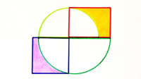 Square, Rectangle, and Two Semi-Circles