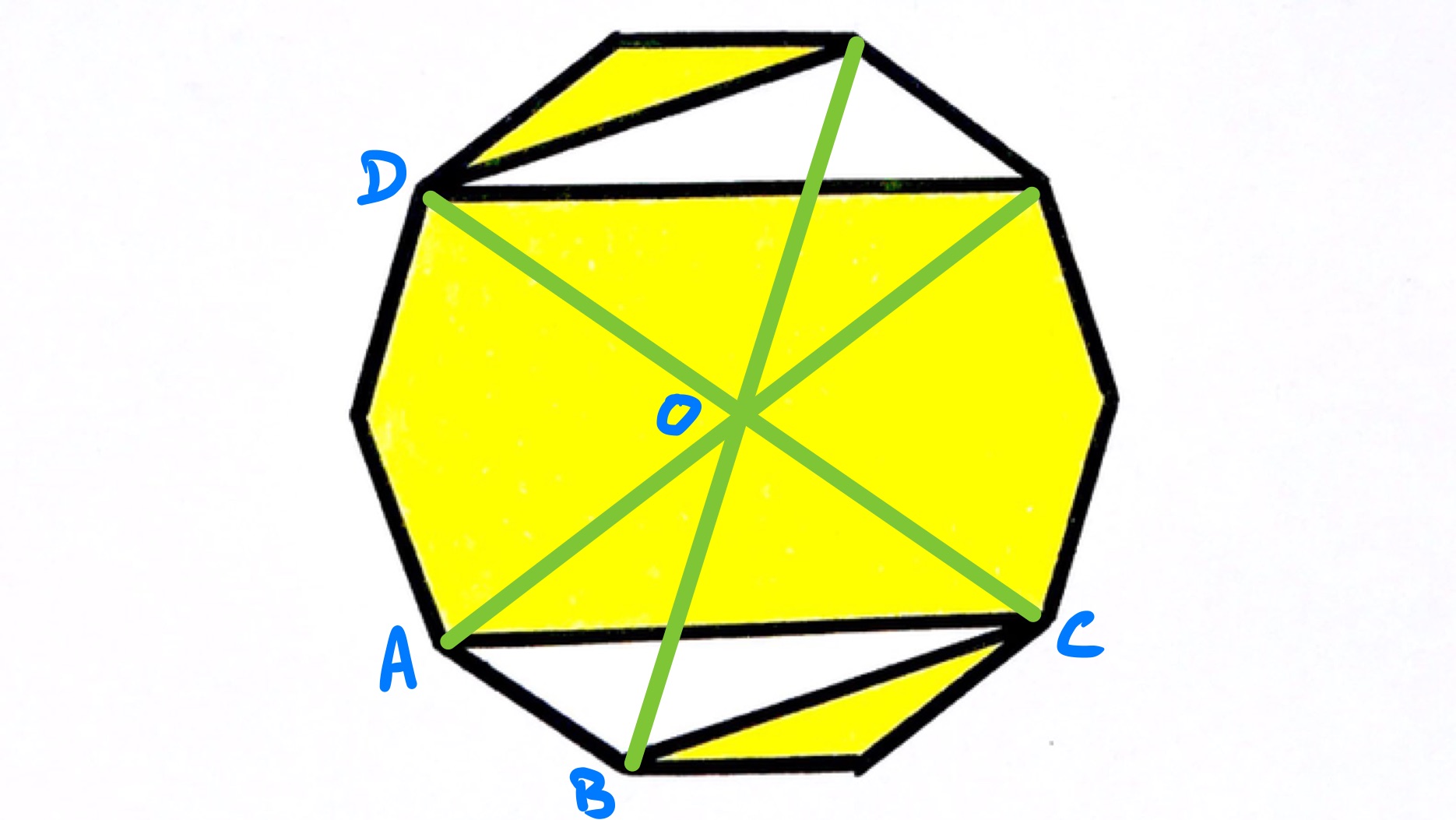 Subdivided decagon labelled