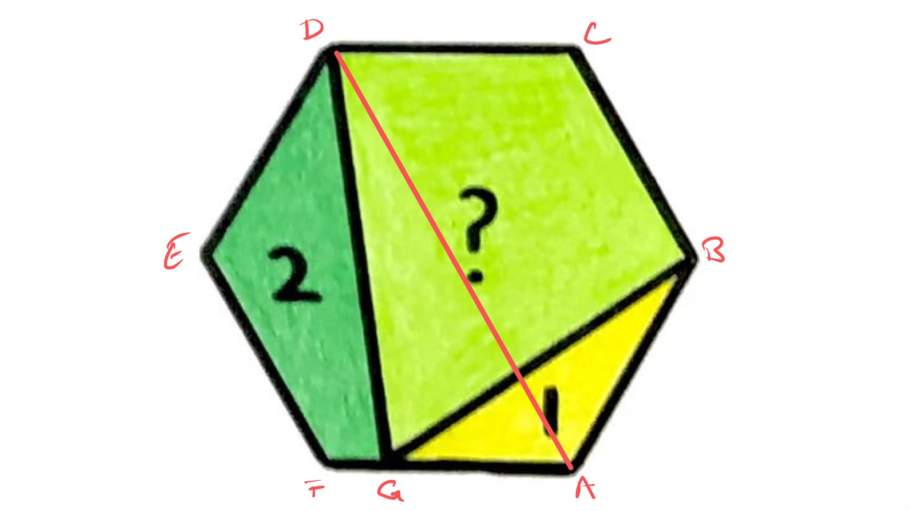 Subdivided hexagon triangle one