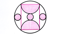 Three Circles and Two Semi-Circles in a Circle