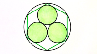 Three Circles in a Hexagon in a Circle