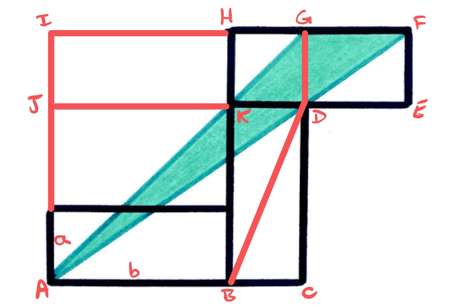 Three congruent rectangles ii labelled