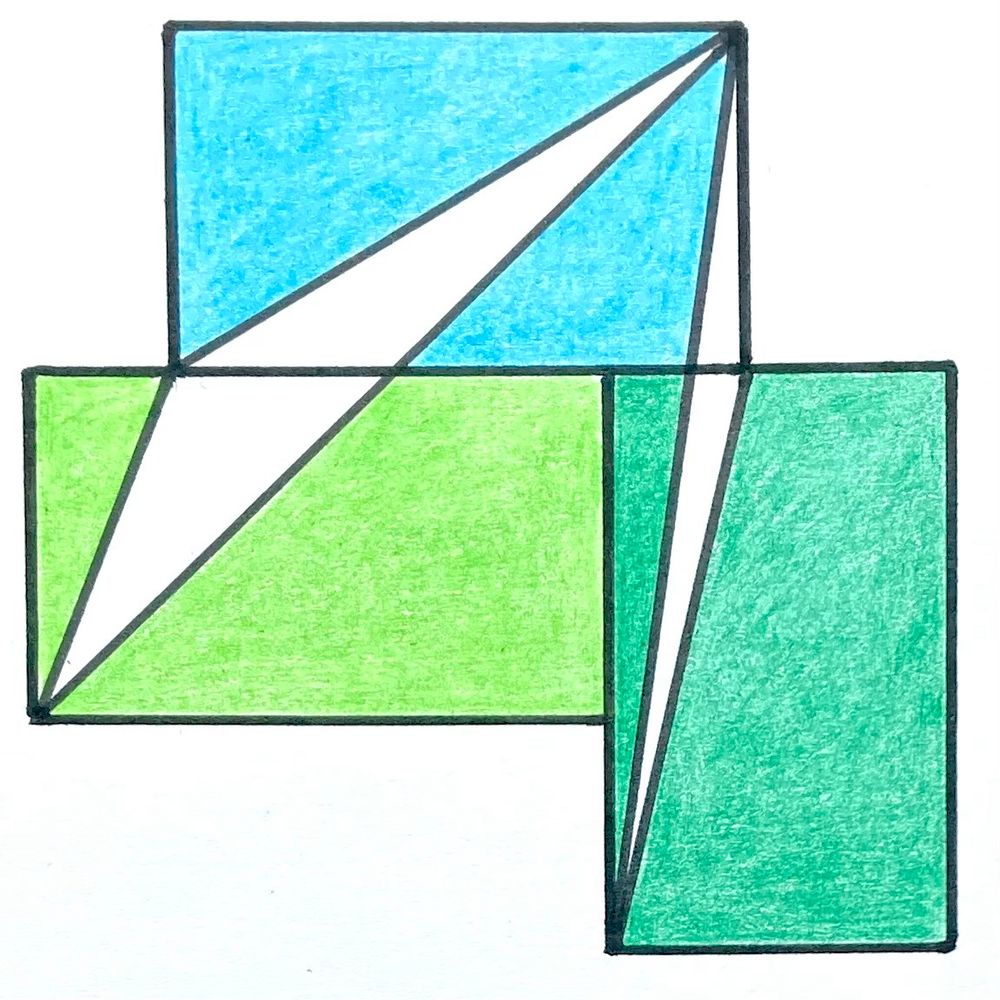 Three congruent rectangles VI