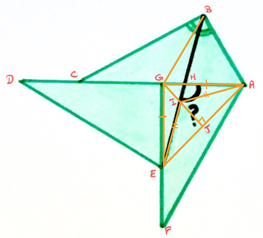 Three congruent triangles with similarity