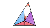 Three Isoscelese Triangles Inside a Triangle