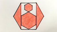 Three regular hexagons small