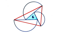 Three Semi-Circles Around a Triangle