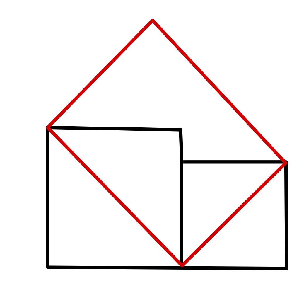 Three squares and a rectangle invariance a