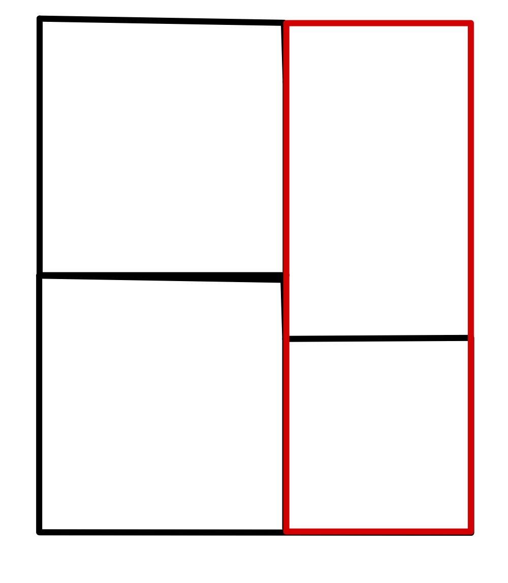Three squares and a rectangle invariance b