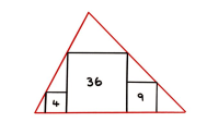 Three Squares in a Triangle