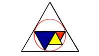 Three Triangles in a Circle in a Triangle