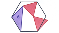 Three Triangles in a Hexagon