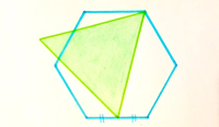 Triangle Overlapping a Hexagon