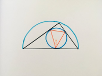 Triangle in Circle in Triangle in Semi-Circle