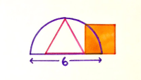 Triangle in Semi-Circle with Square