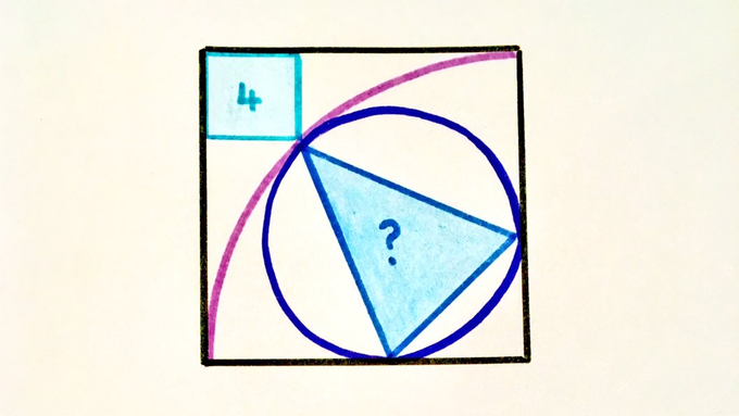 Triangle in a circle in a quarter circle in a square