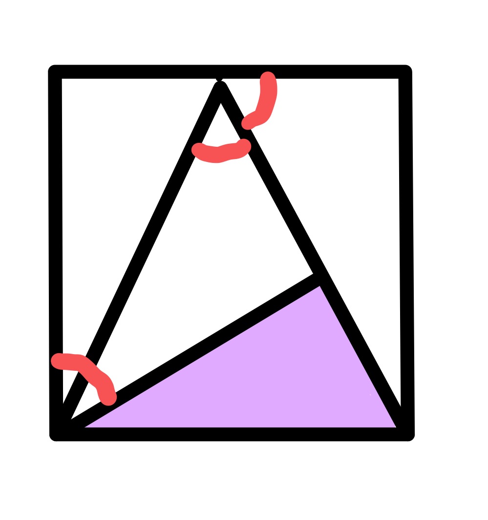Triangle in a rectangle special case 120