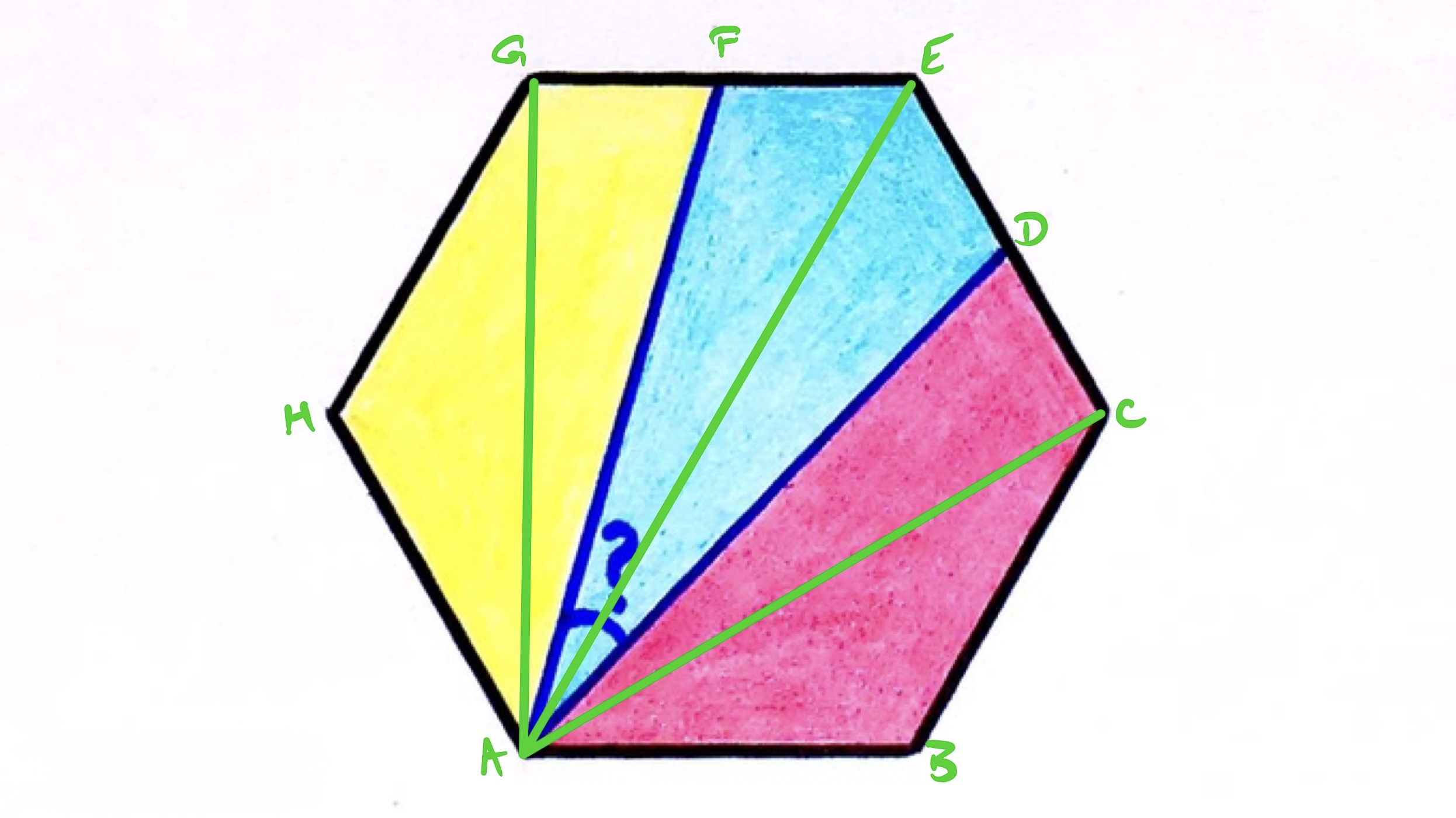 Trisected hexagon annotated