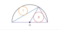 Two Circles Inscribed in Triangles in a Semi-Circle