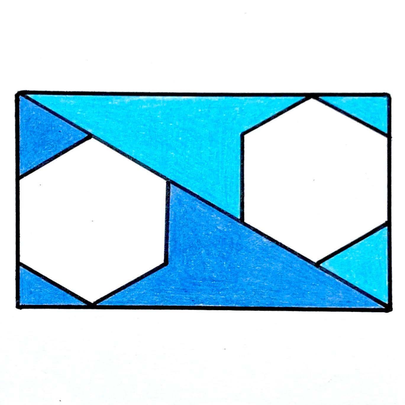 Two hexagons in a rectangle ii