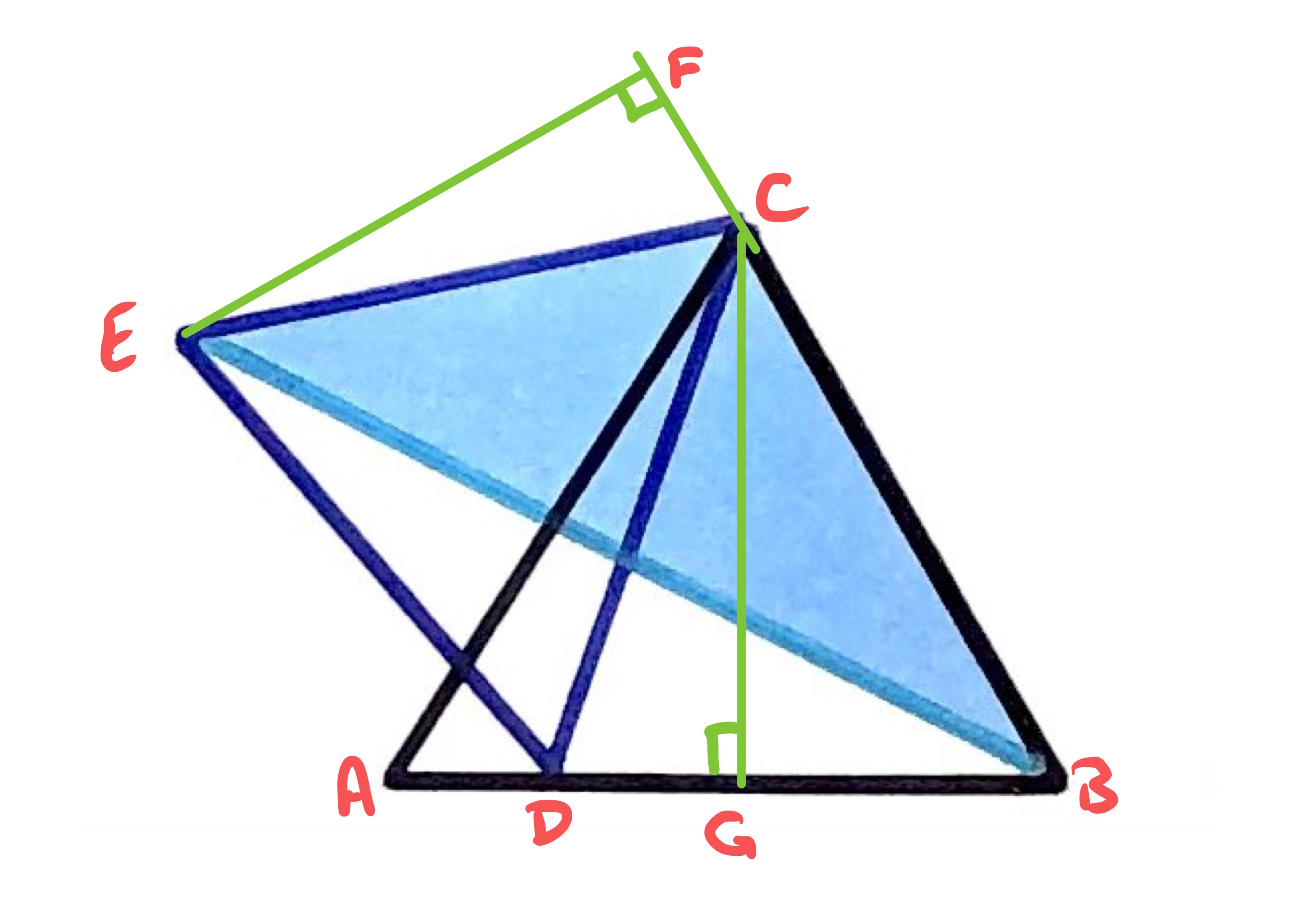 Two Overlapping Triangles II Labelled