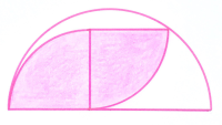 Two Quarter Circles in a Semi-Circle