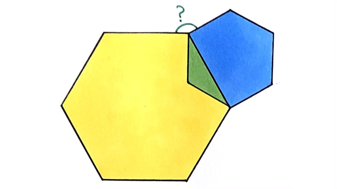 Two regular hexagons iii