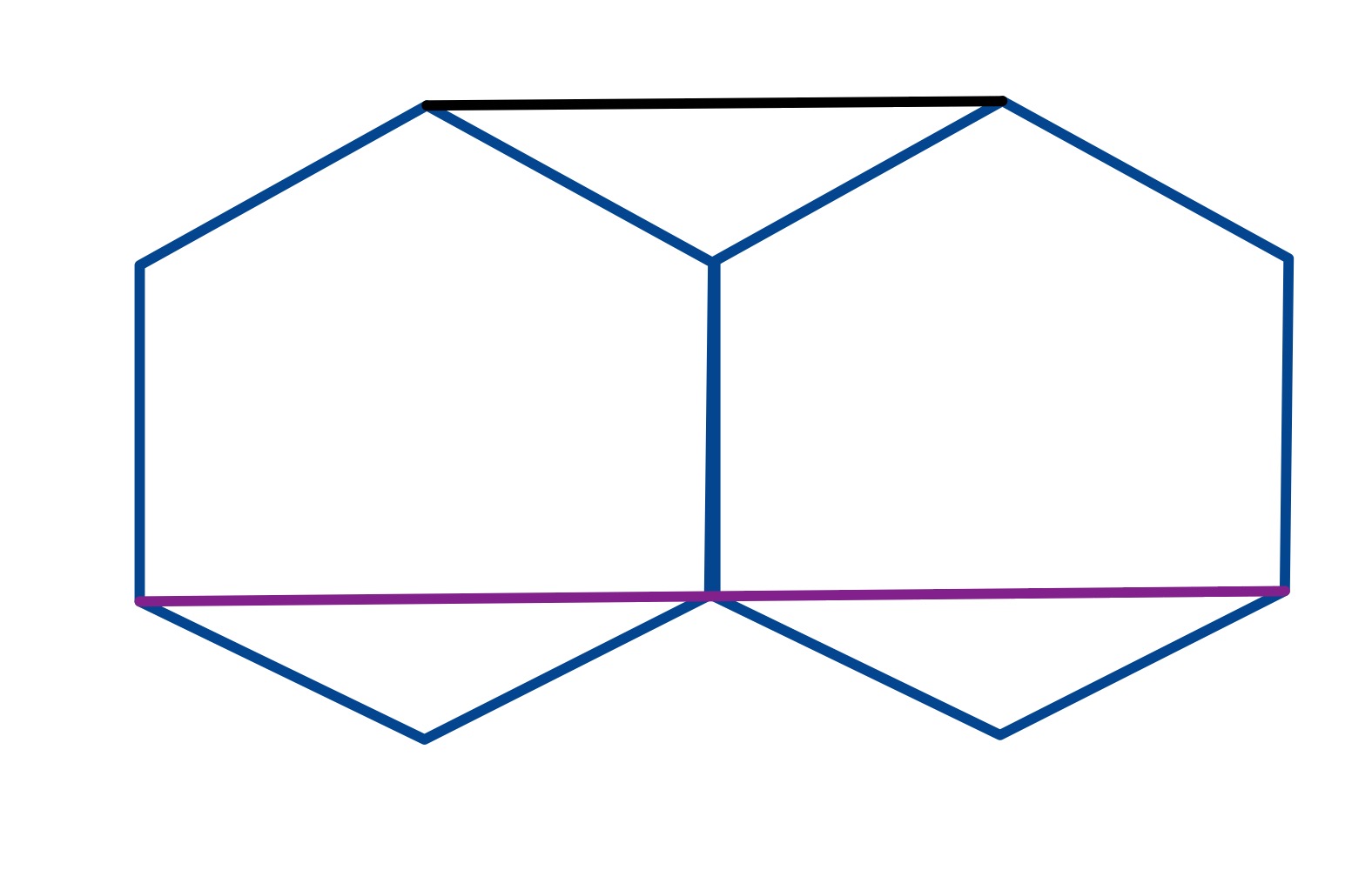 Two regular hexagons ii same