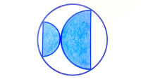 Two Semi-Circles in a Circle