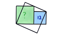 Two Squares Overlapping a Square II