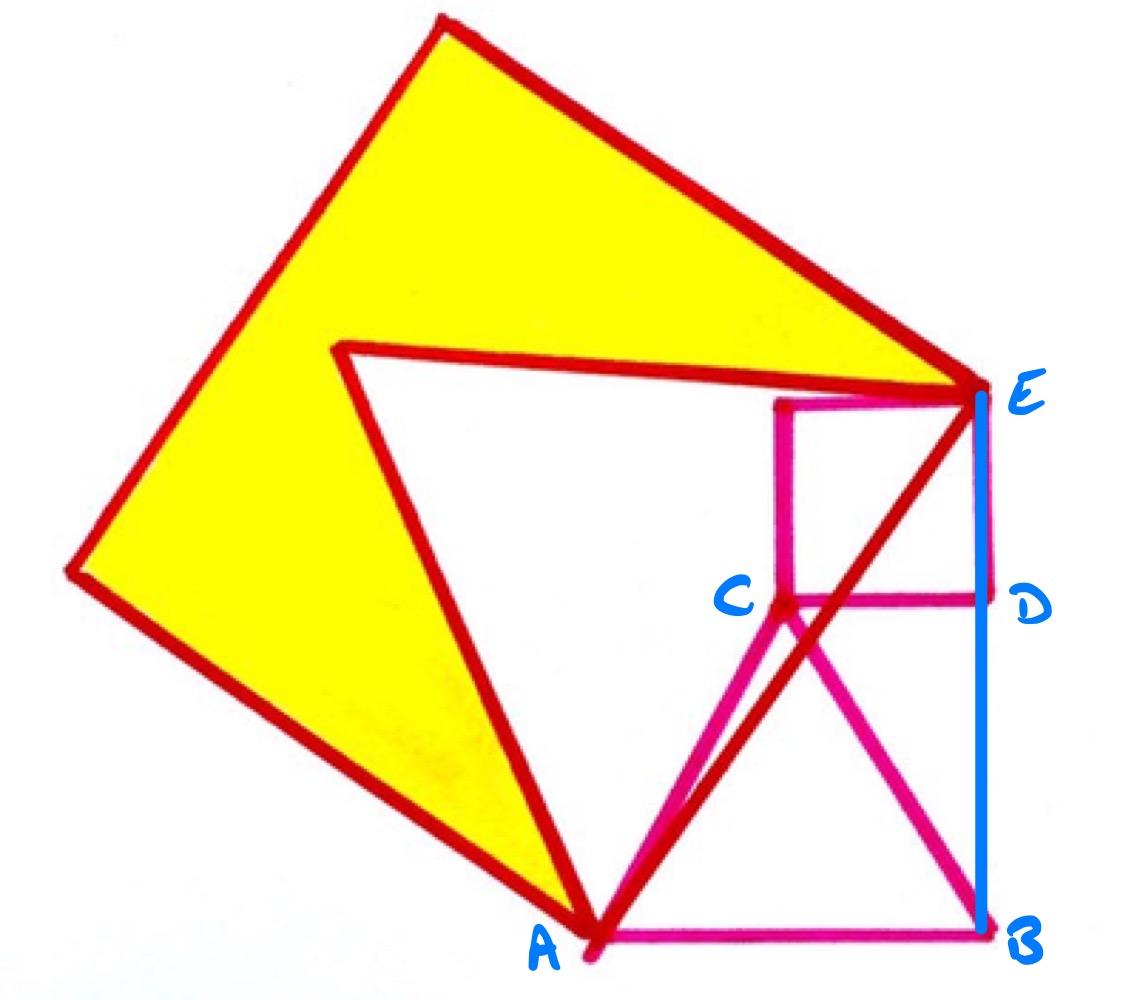 Two squares and two equilateral triangles iii labelled