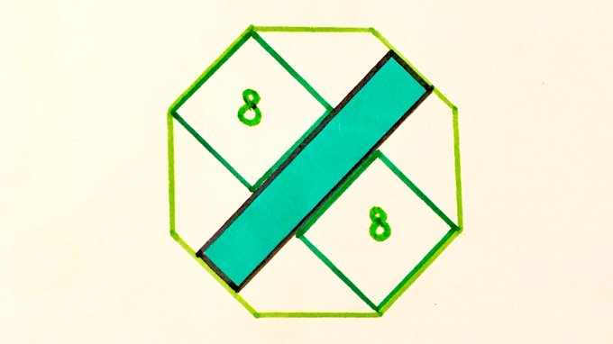 Two Squares and a Rectangle in an Octagon