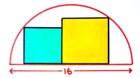 Two Squares in a Semi-Circle