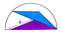 Two triangles in a semi-circle small
